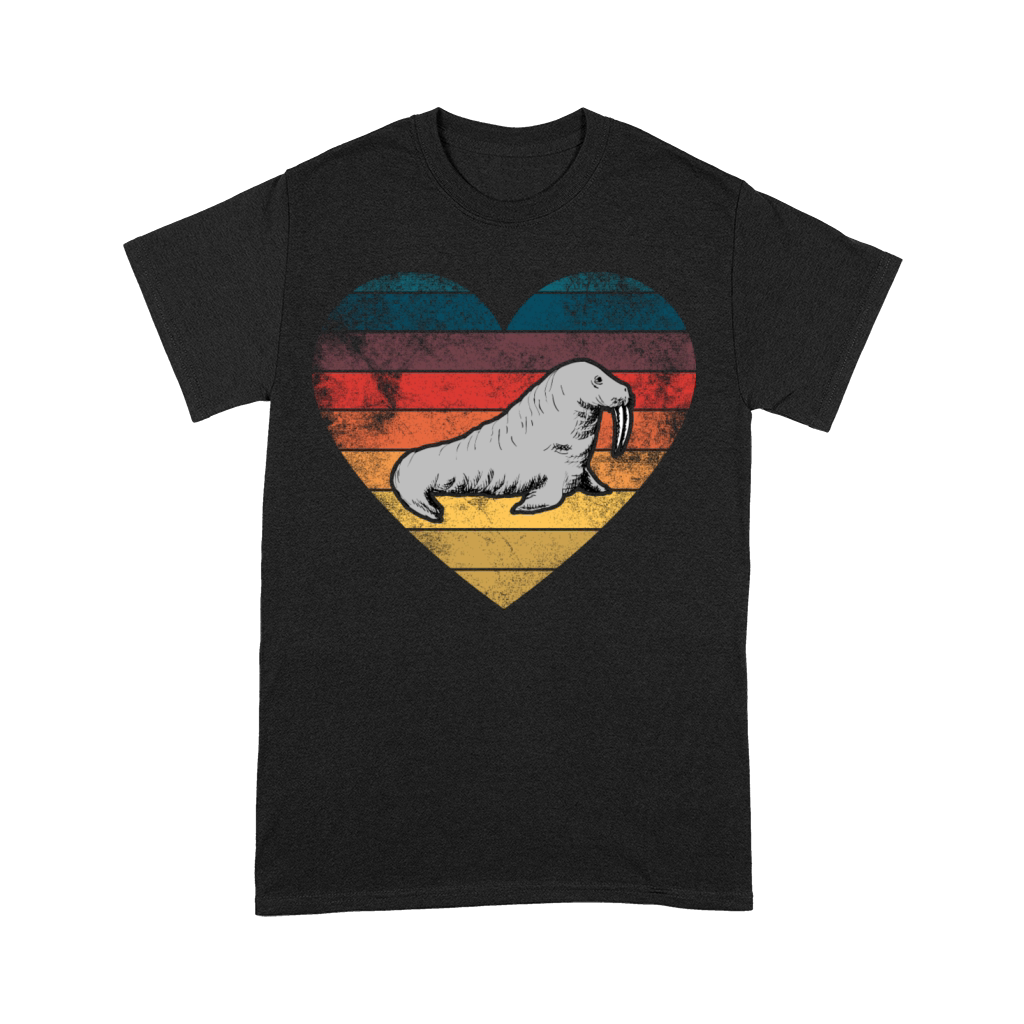 Funny Walrus Heart Retro Vintage Cool For Walrus Premium T-shirt