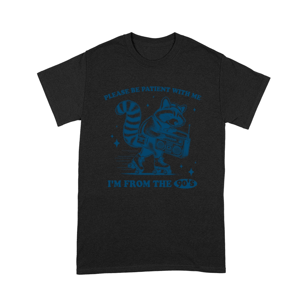 Raccoon Roller Skate Vintage Radio L Blue Premium T-shirt