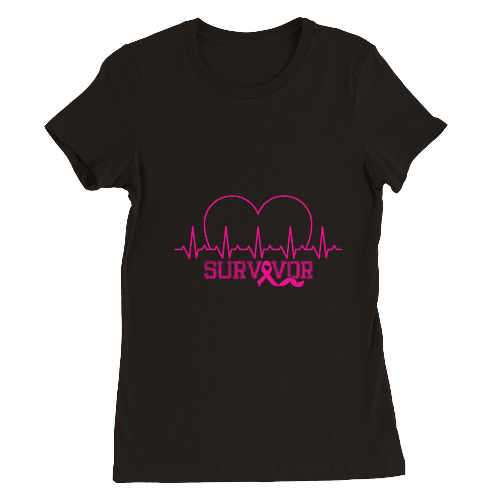 Love Heartbeat Survivor Premium Womens Crewneck T-shirt