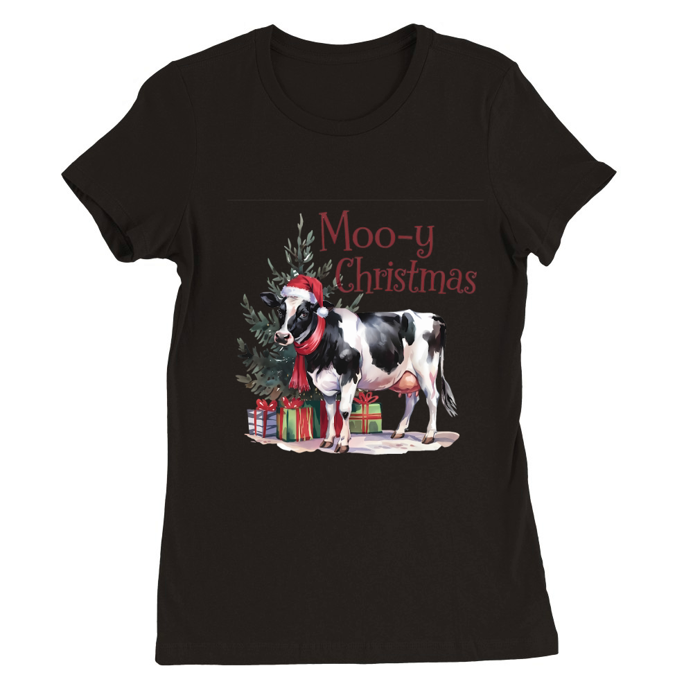 Moo Y Christmas Vintage 02 Premium Womens Crewneck T-shirt