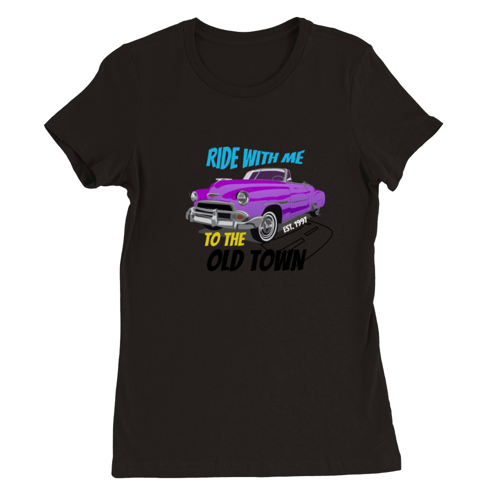 Vintage - Old town road Premium Womens Crewneck T-shirt