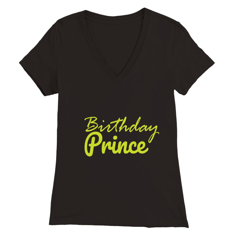 Birthday prince Premium Womens V-Neck T-shirt