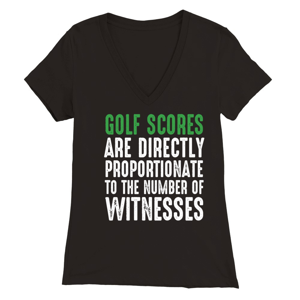 Funny Golf Shirt Golf Scores Premium Womens V-Neck T-shirt