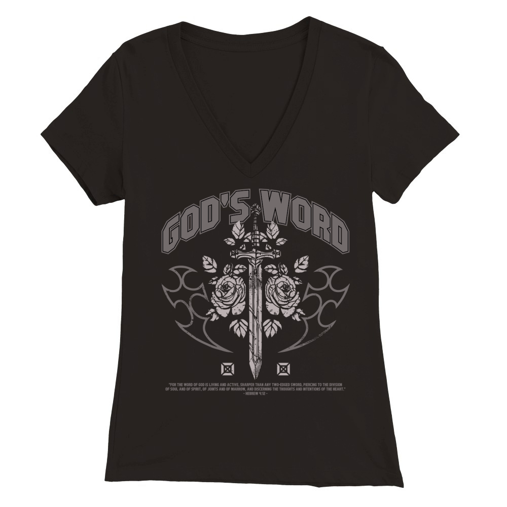 Gods Word Premium Womens V-Neck T-shirt