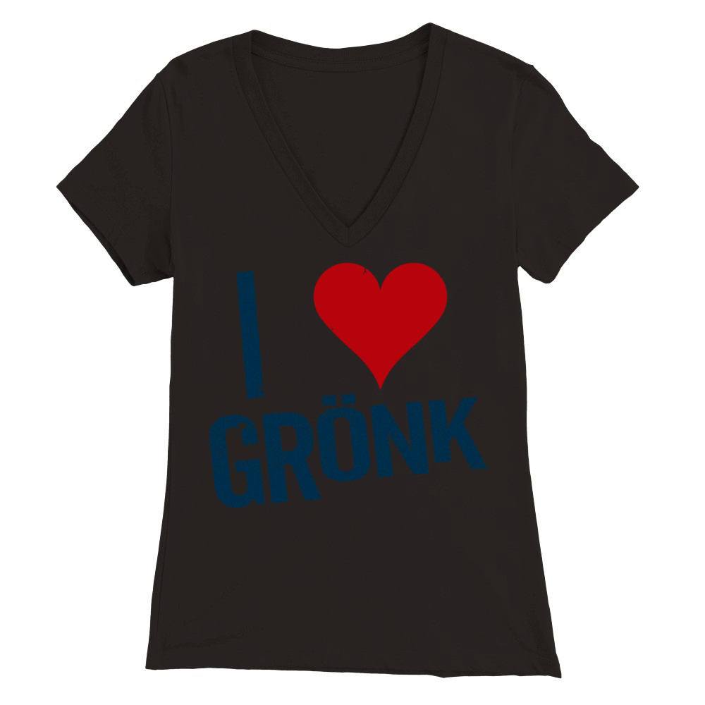 I Heart Gronk Premium Womens V-Neck T-shirt