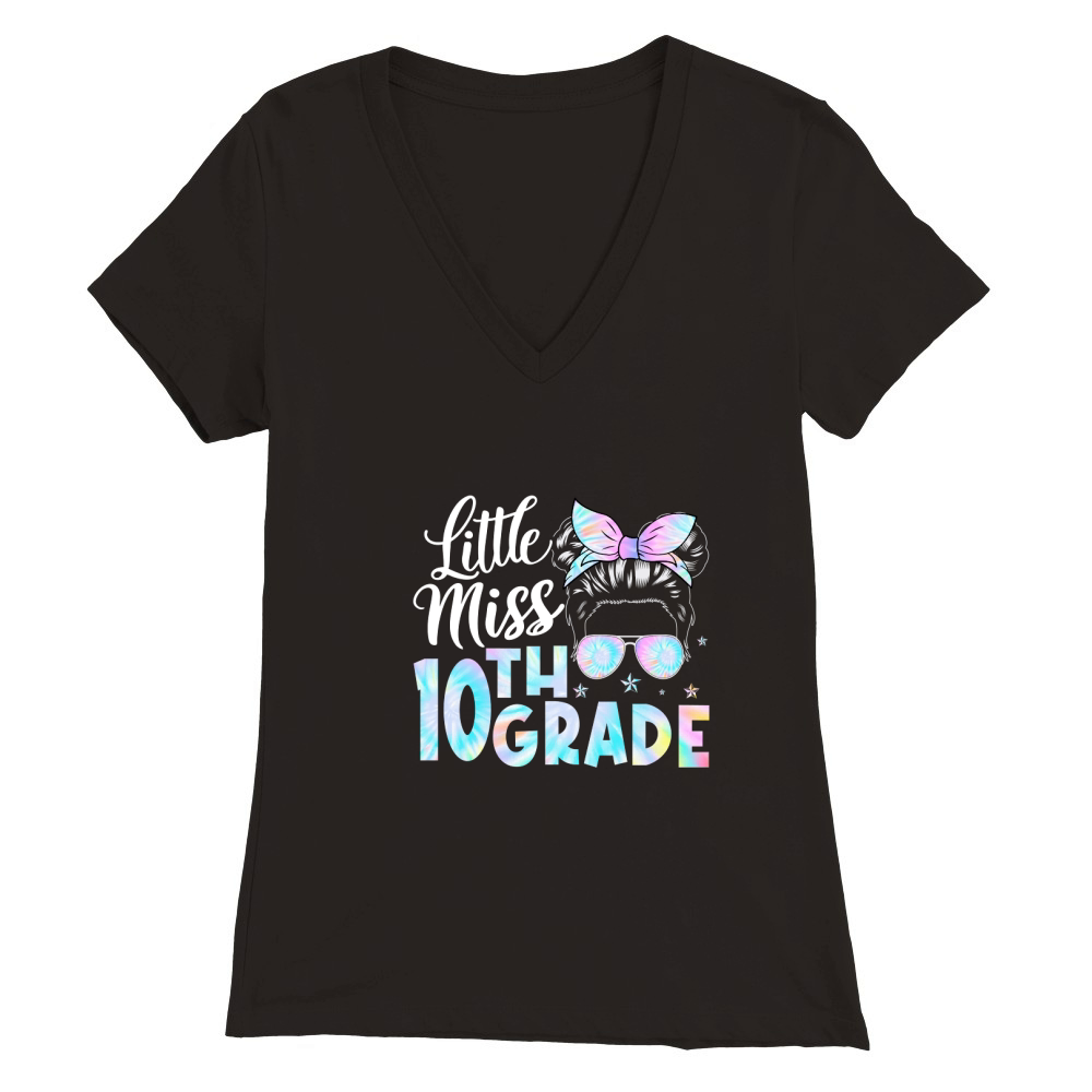little miss 10Th grade Premium Womens V-Neck T-shirt
