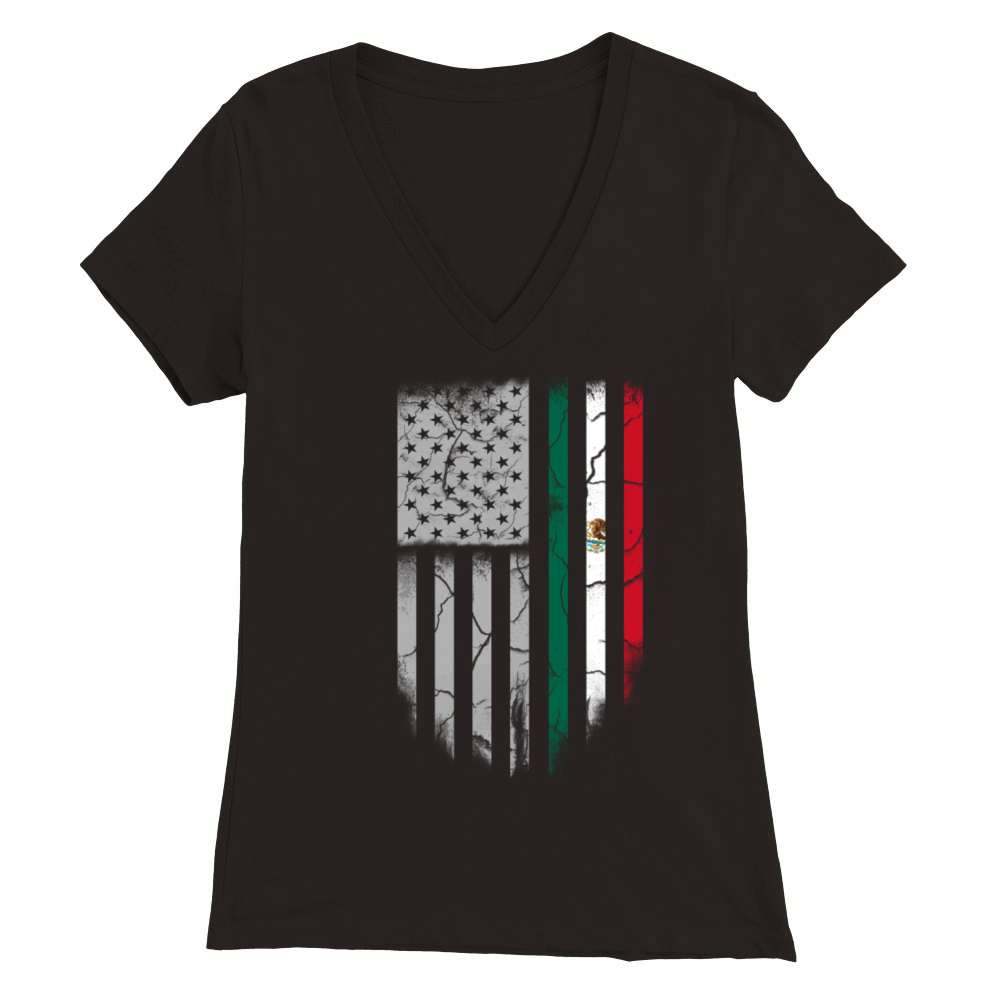 Mexican roots-Mexican roots t-shirt for america Premium Womens V-Neck T-shirt