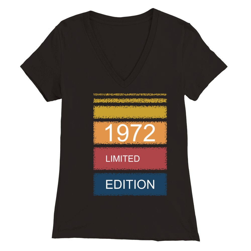 Retro-Vintage limited edition 1972 Premium Womens V-Neck T-shirt