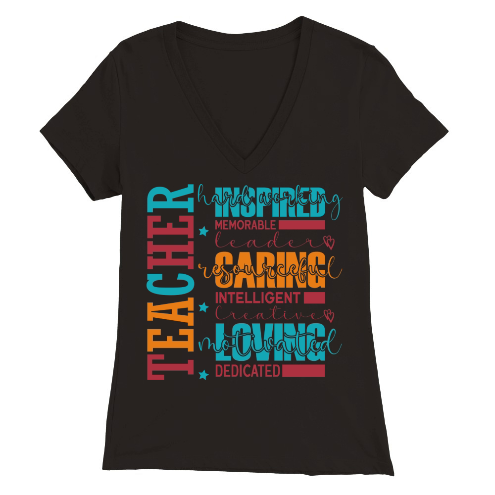 Teacger hard working memorable leader Resourceful 2 Premium Womens V-Neck T-shirt