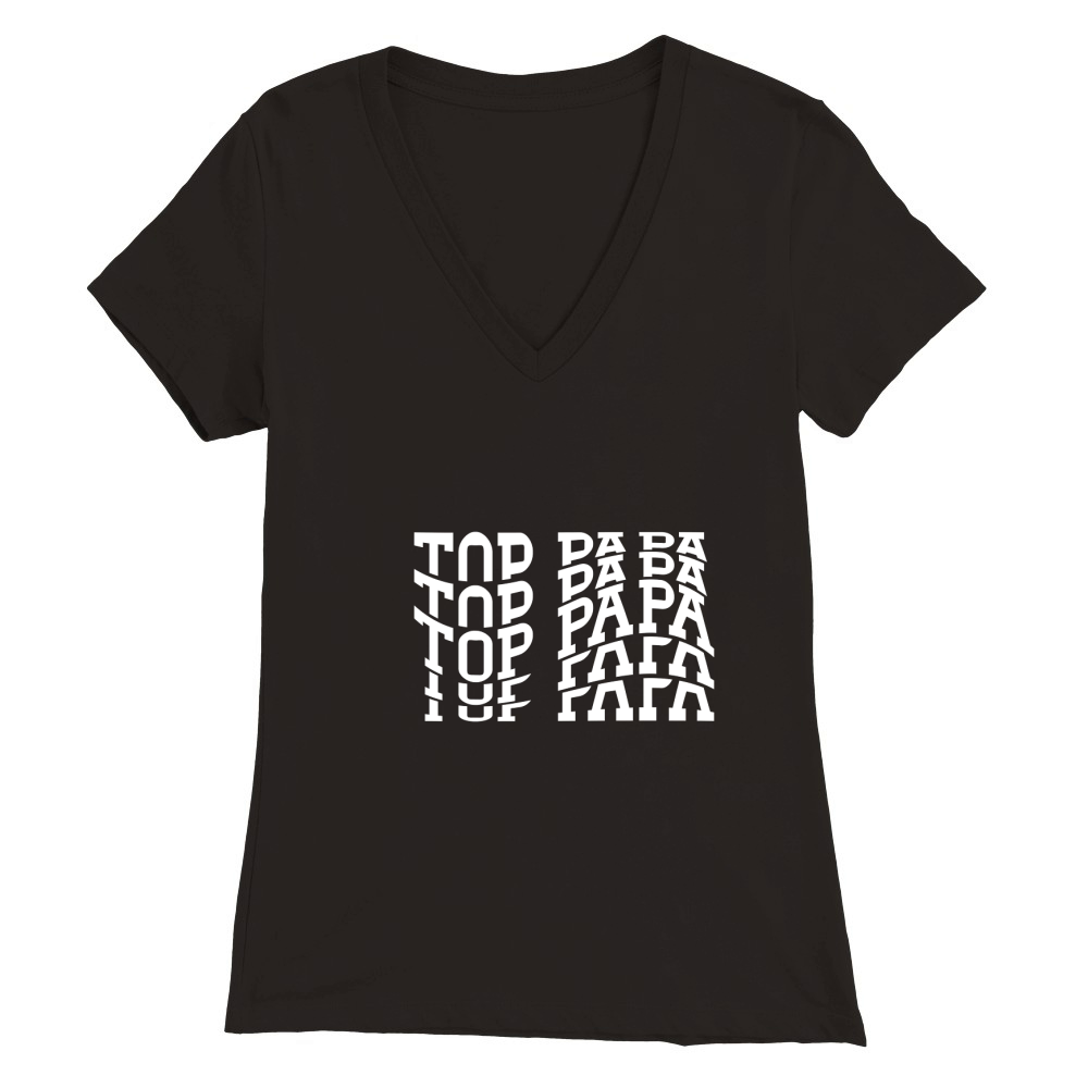 Top papa 02 Premium Womens V-Neck T-shirt