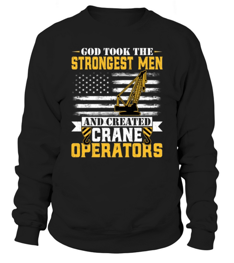American Flag Crane Operator Patriotic Forklift Sweatshirt Unisex