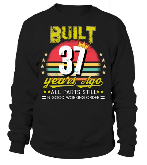 Vintage Birthday 37 Sweatshirt Unisex