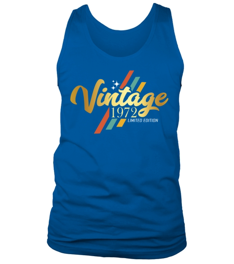 50th Birthday Vintage 1972 Tank Top Unisex