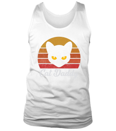 Cat Daddy Vintage Eighties Style Cat Retro Distressed Tank Top Unisex