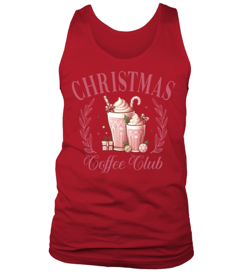 ChristmasCoffeeClup Pink Tank Top Unisex