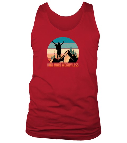 Hiking   Hike more worry less Tank Top Unisex