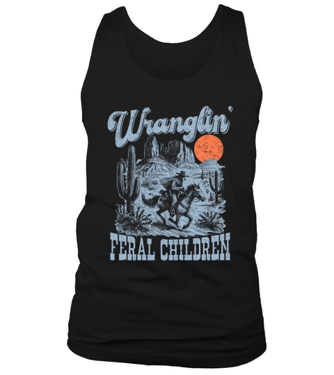 Raccoon Cowboy L Grey Tank Top Unisex