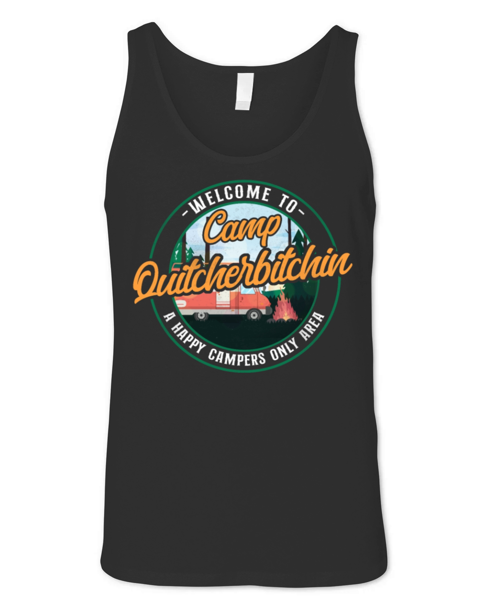 Camping Welcome To Camp Unisex Jersey Tank