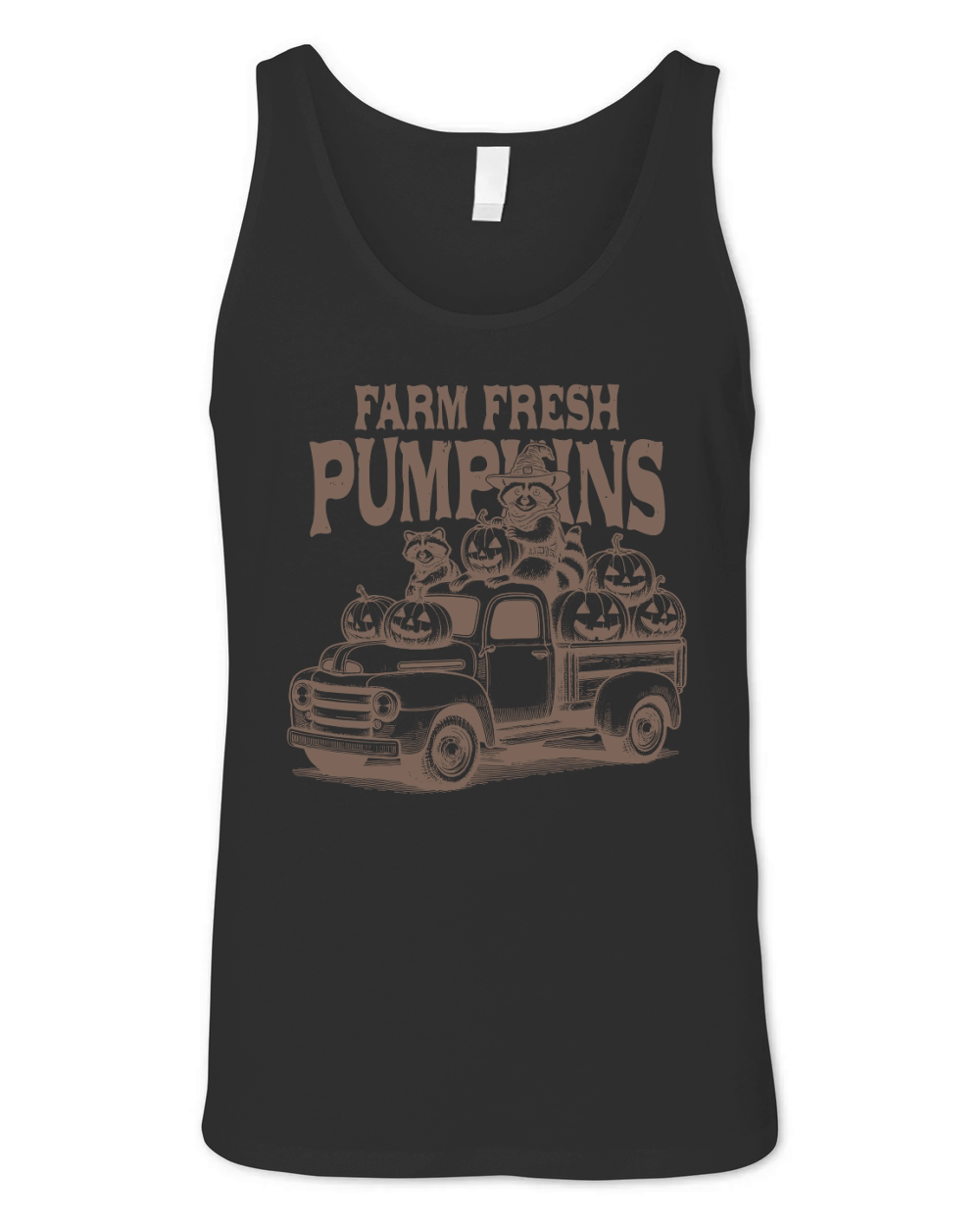 Farm fresh pumpkins Raccoon L iBrown Unisex Jersey Tank