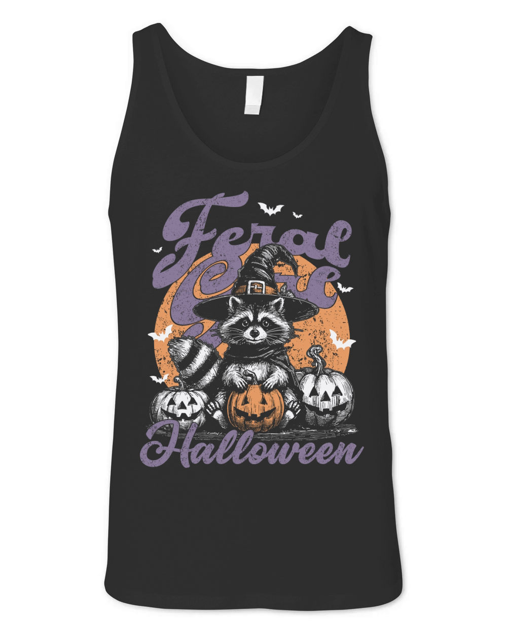 Feral girl Halloween Raccoon D Color Unisex Jersey Tank