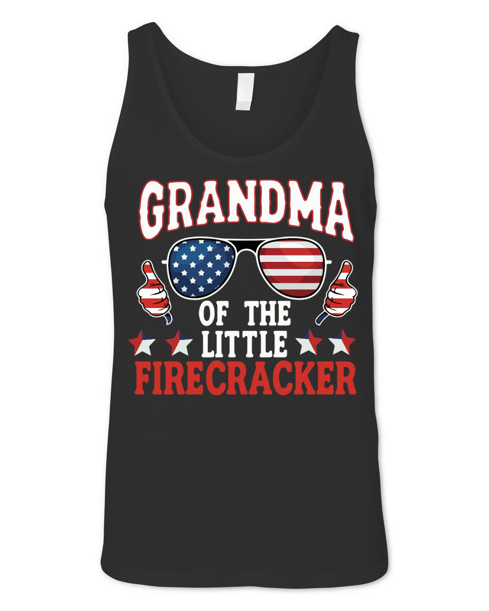 Grandma of the little firecracker Unisex Jersey Tank