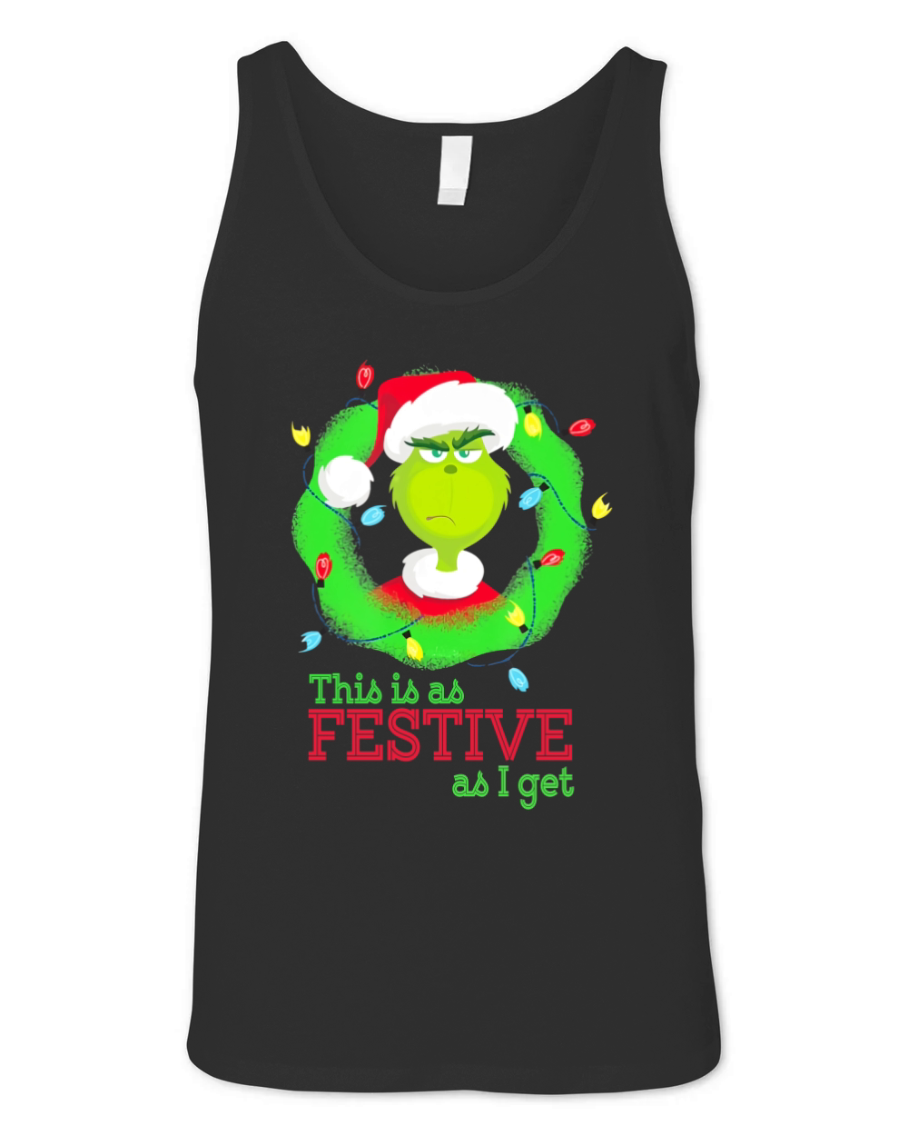 grinch merry christmas Unisex Jersey Tank