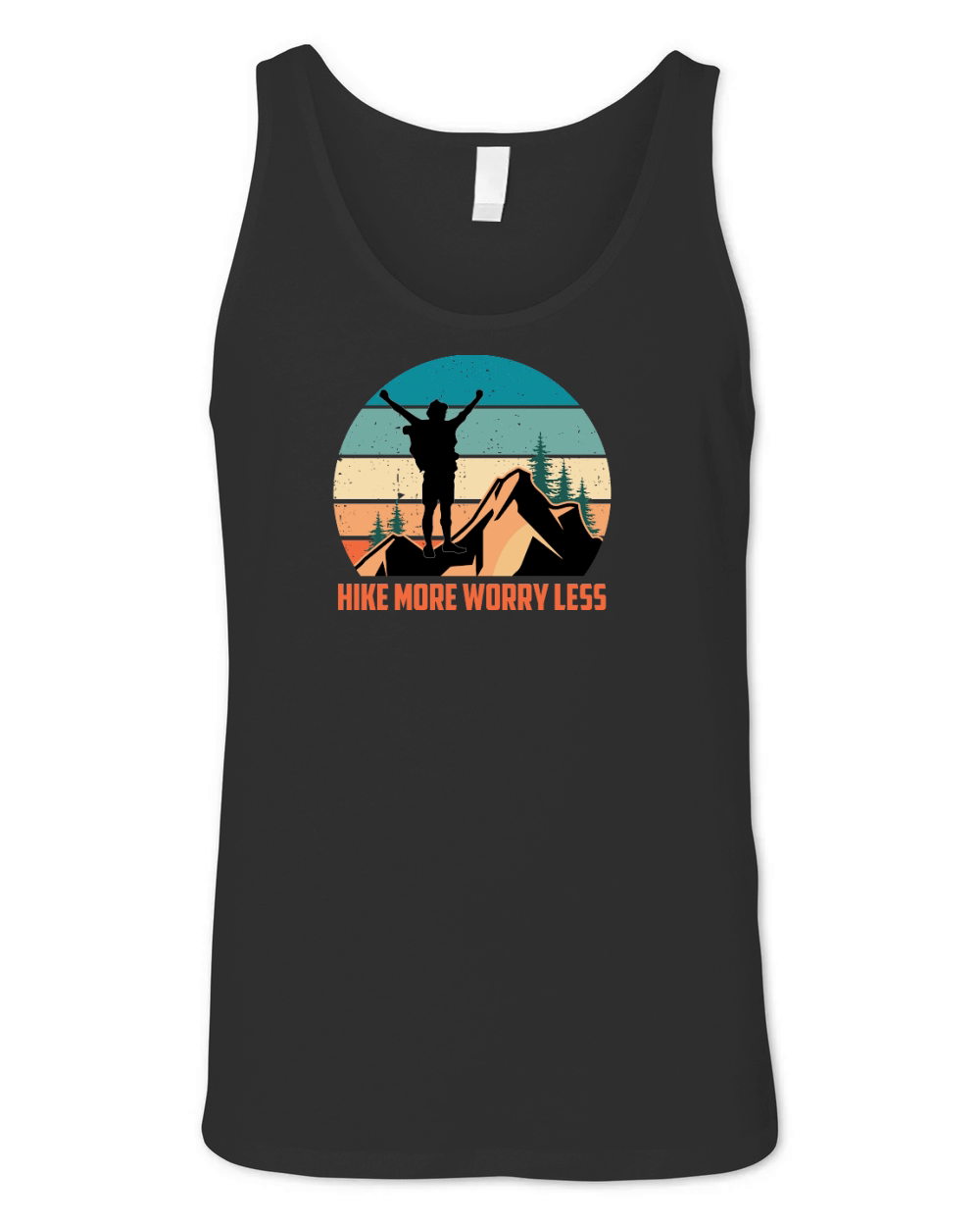 Hiking   Hike more worry less Unisex Jersey Tank