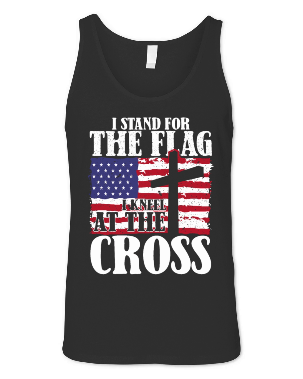 I Stand For The Flag And Kneel For The Cross USA Unisex Jersey Tank