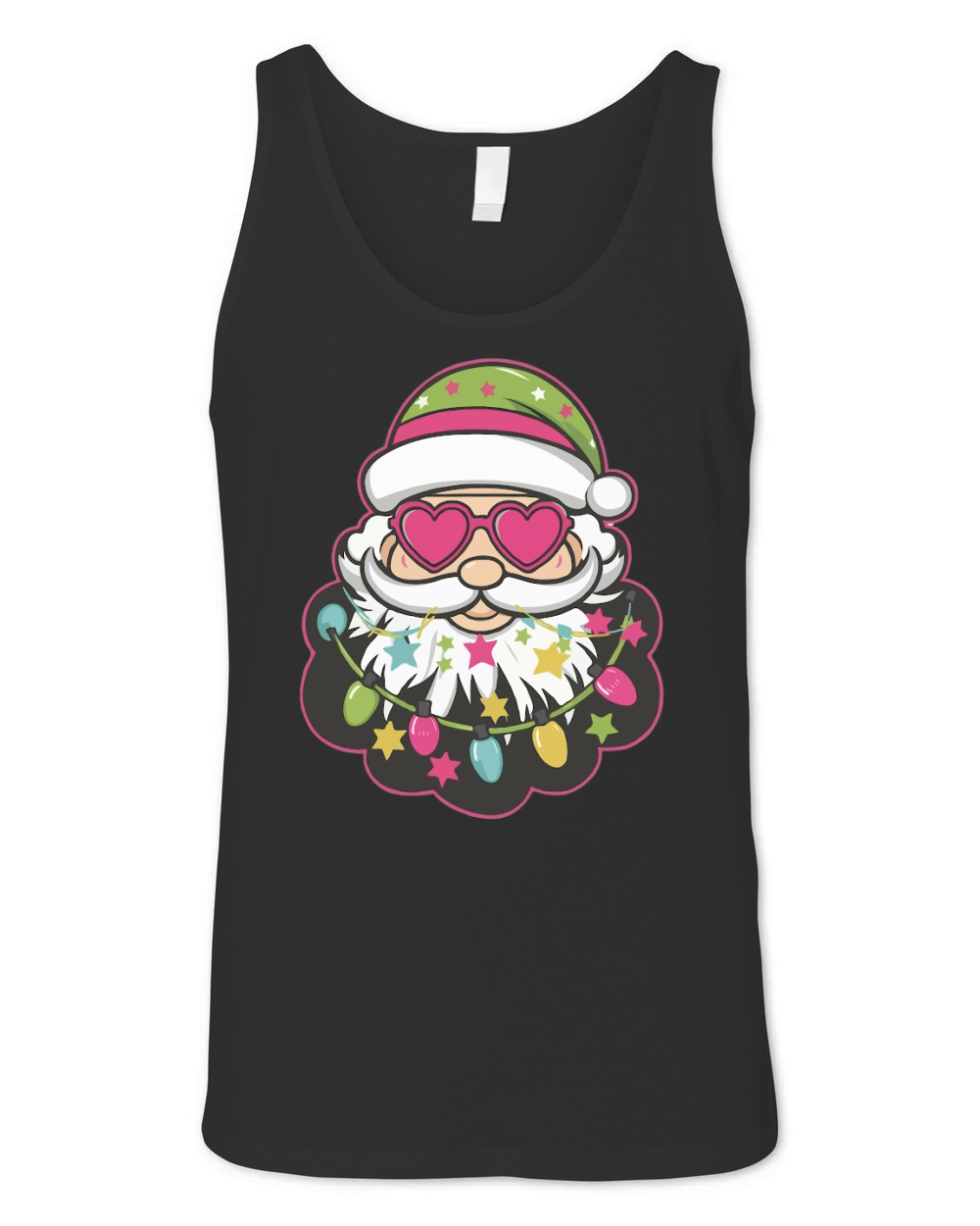 Vibrant Santa Colorful 2 Unisex Jersey Tank