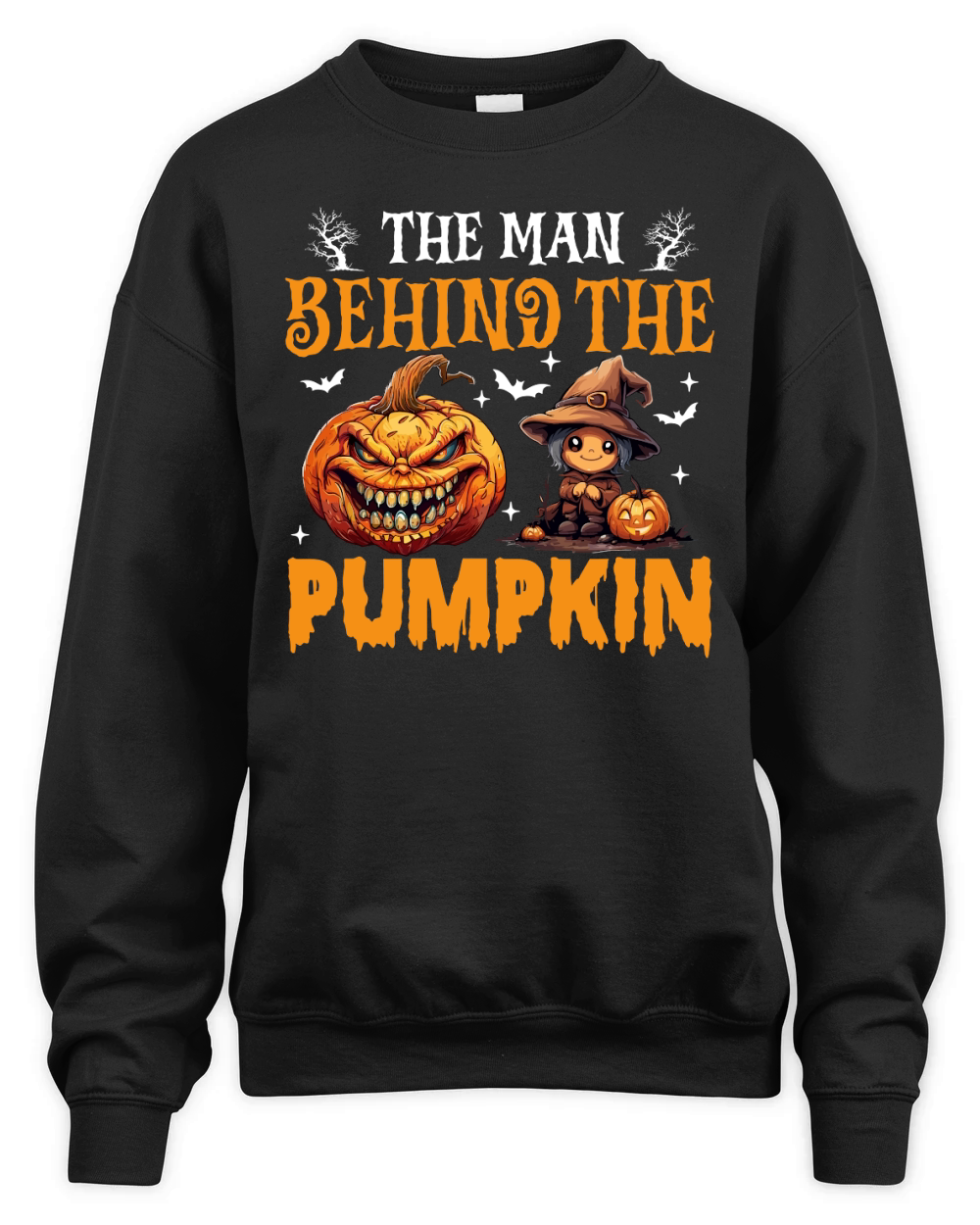 The Man Behind  The  Pumpkin Unisex Premium Crewneck Sweatshirt
