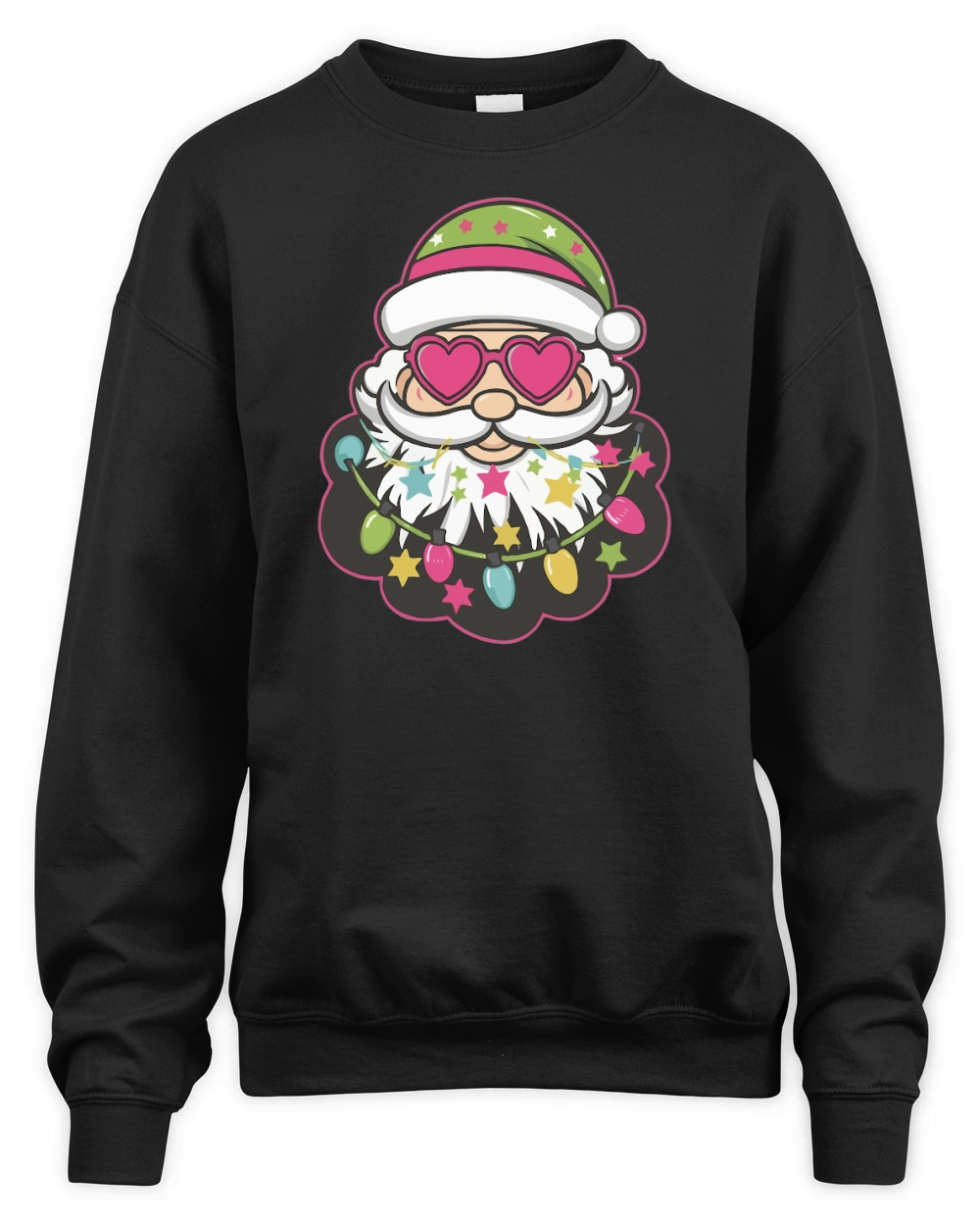 Vibrant Santa Colorful 2 Unisex Premium Crewneck Sweatshirt