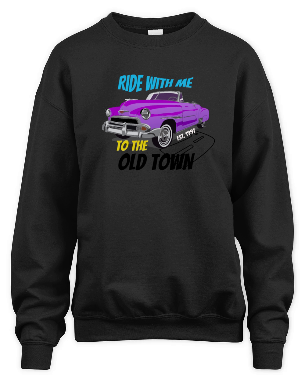 Vintage - Old town road Unisex Premium Crewneck Sweatshirt