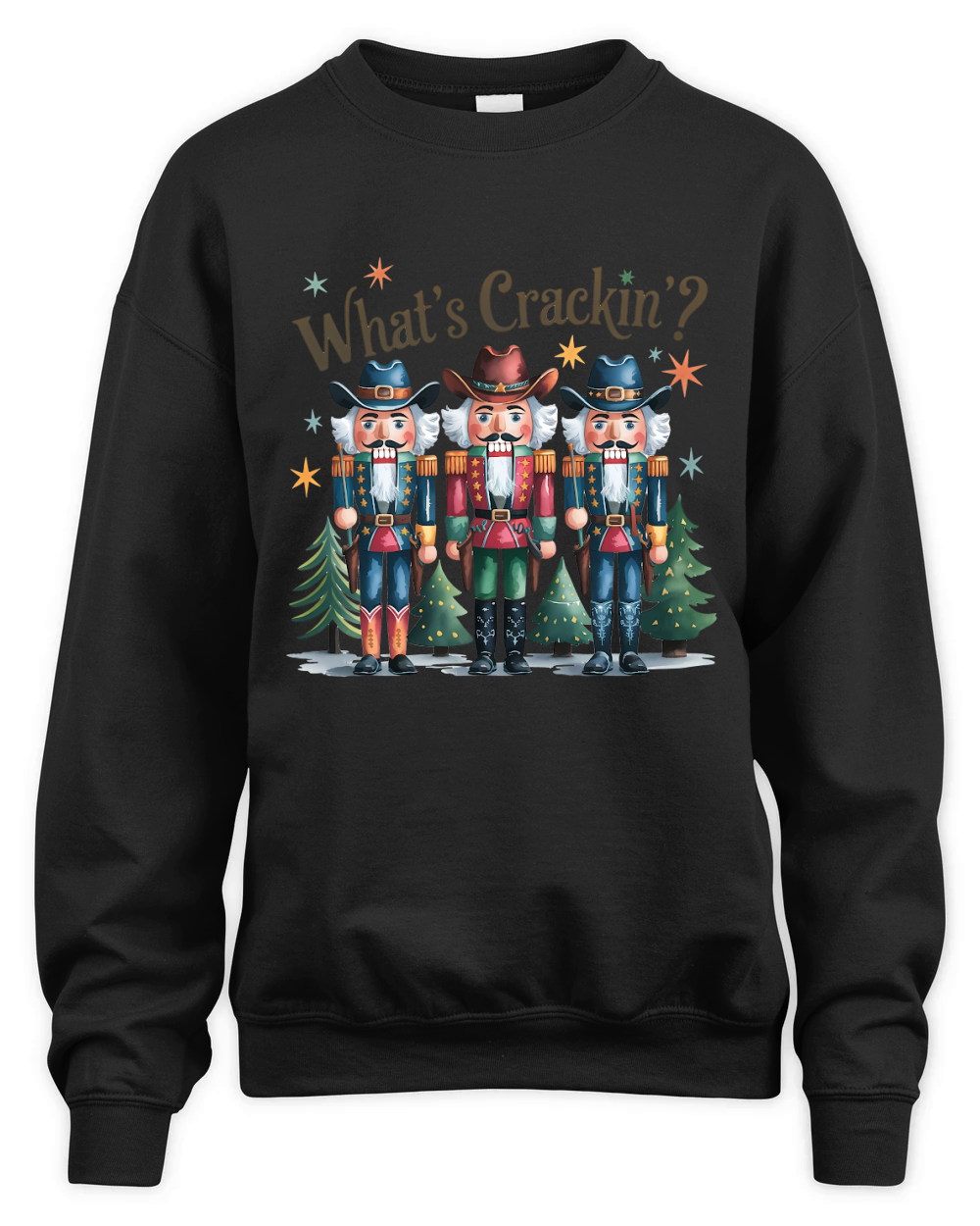 Whats Crackin Vintage Christmas Unisex Premium Crewneck Sweatshirt