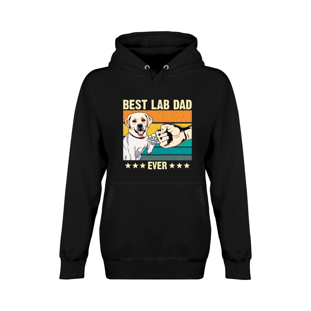 Best labrador Dad Ever lab Retro Vintage Gift Unisex Premium Pullover Hoodie