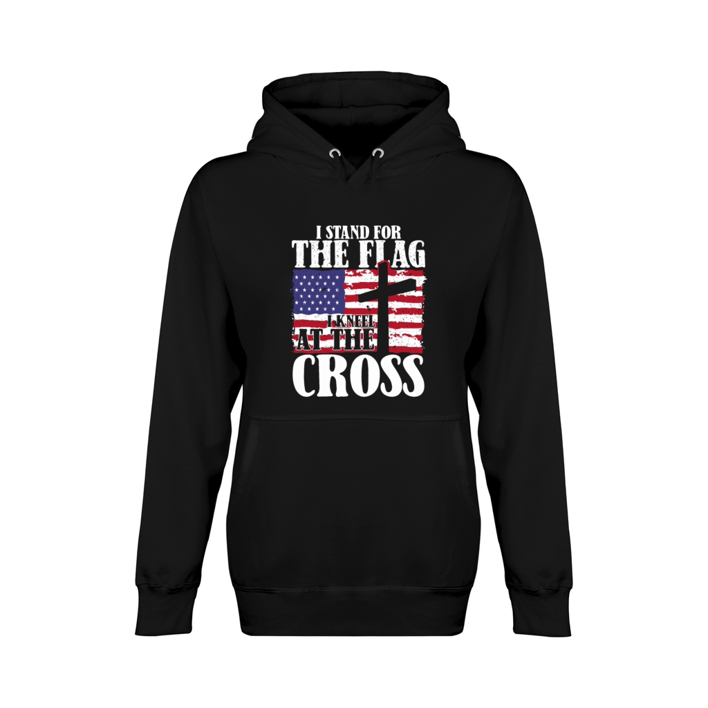 I Stand For The Flag And Kneel For The Cross USA Unisex Premium Pullover Hoodie