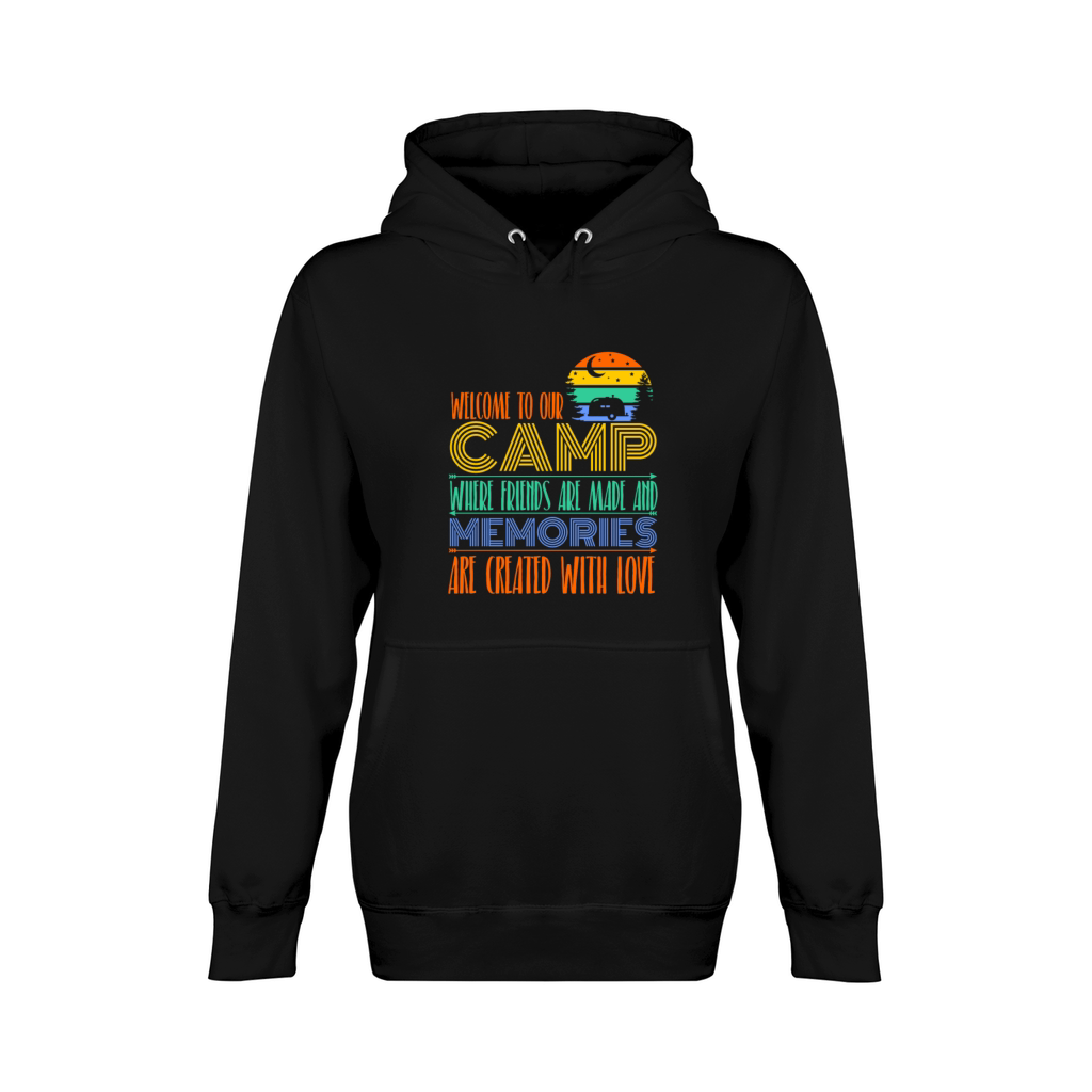 Welcome To Our Camp Colorful Camping Unisex Premium Pullover Hoodie