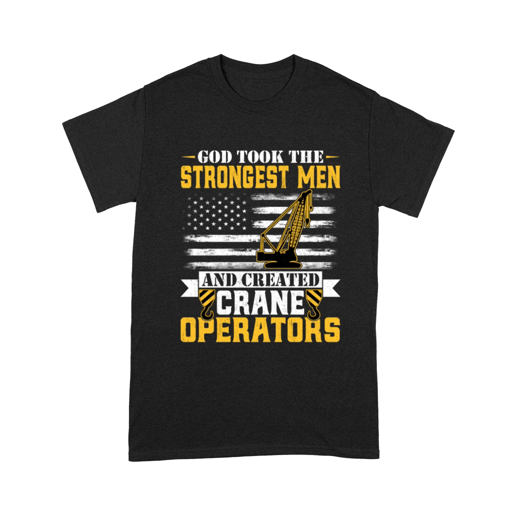 American Flag Crane Operator Patriotic Forklift Unisex T-Shirt