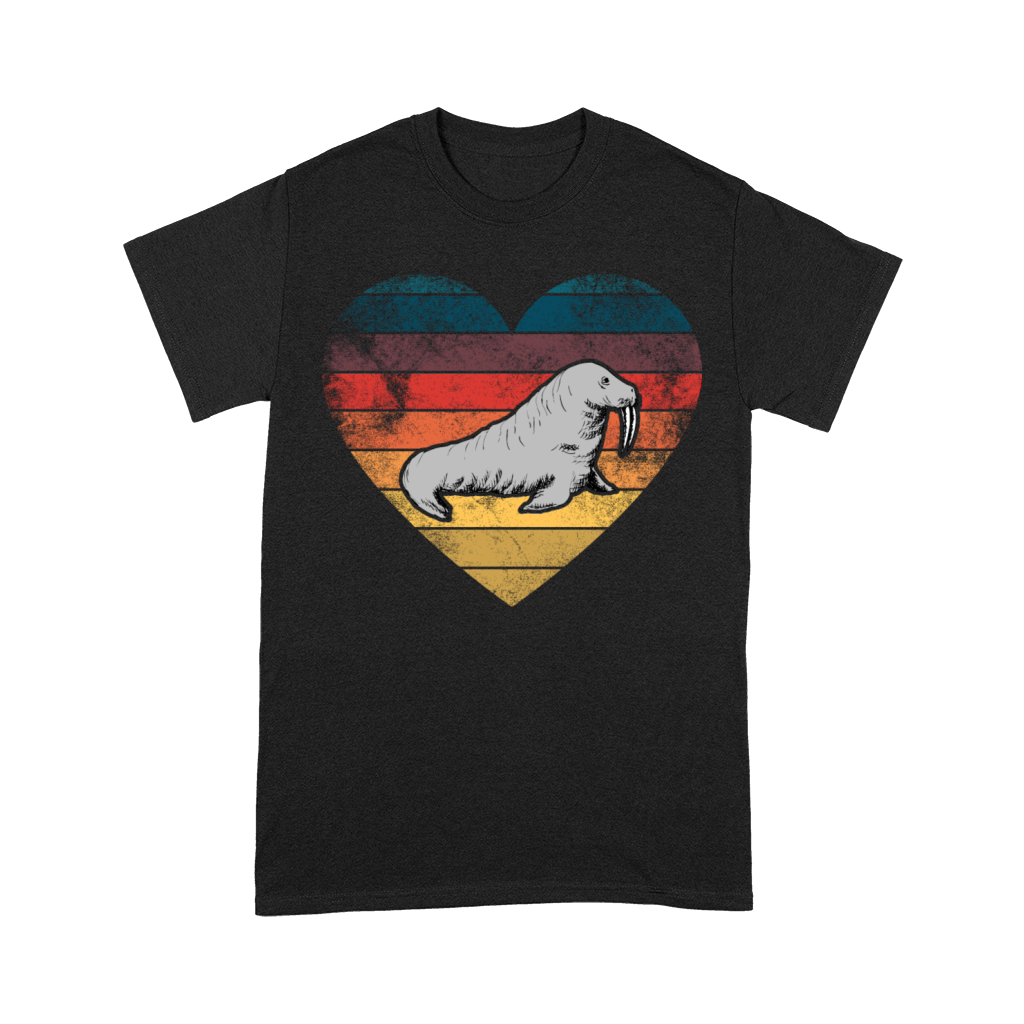 Funny Walrus Heart Retro Vintage Cool For Walrus Unisex T-Shirt