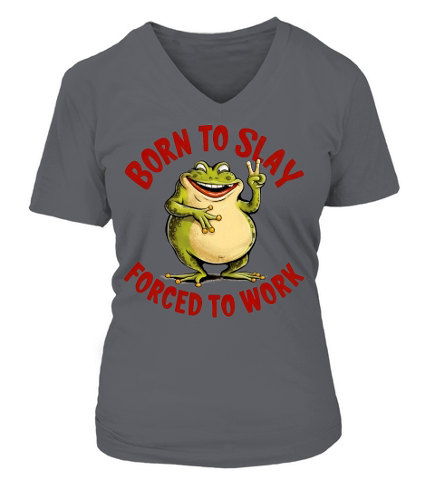 Born To Slay Forced To Work 02 V-neck T-Shirt Woman
