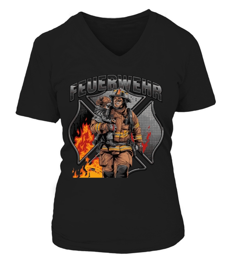 Feuerwehr 1 V-neck T-Shirt Woman