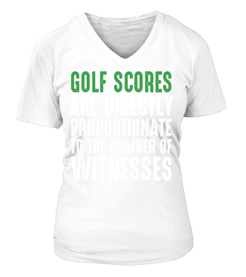 Funny Golf Shirt Golf Scores V-neck T-Shirt Woman