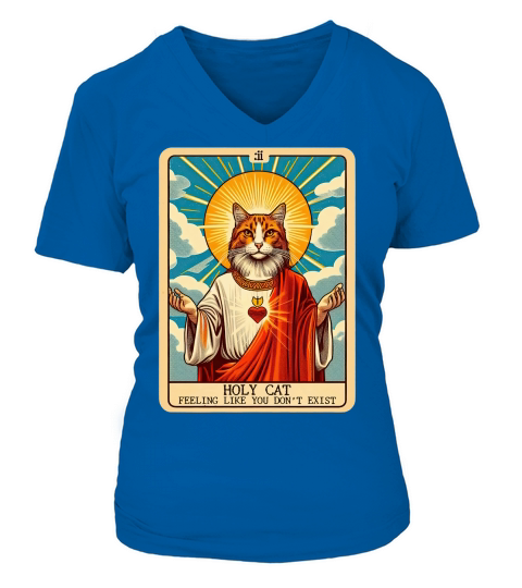 Holy Cat Feeling like you dont exist V-neck T-Shirt Woman