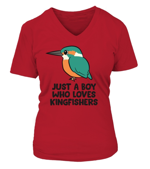 Just a Boy Who Loves Kingfishers V-neck T-Shirt Woman