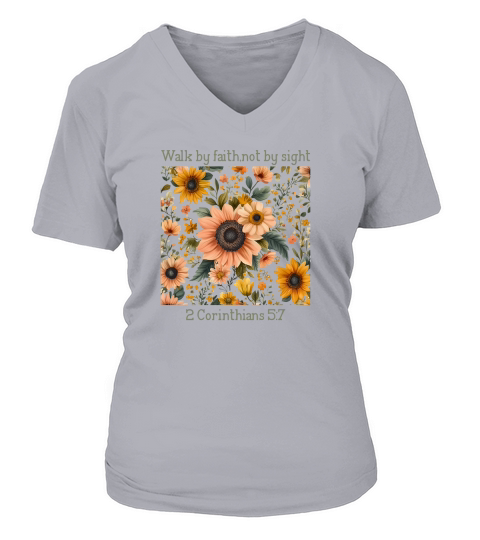 Walk by faith V-neck T-Shirt Woman