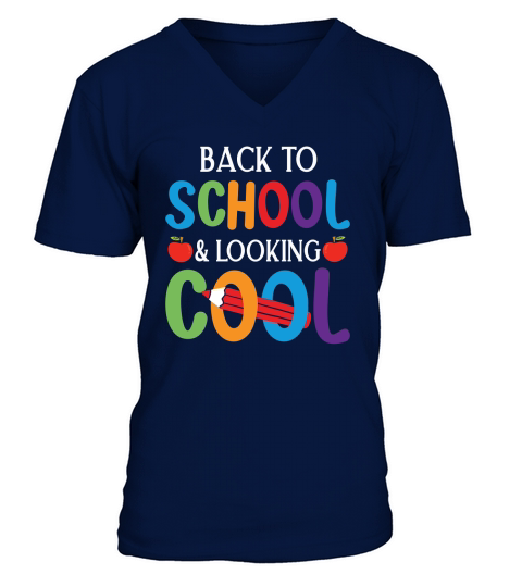 Back To School & Looking Cool V-Neck T-shirt