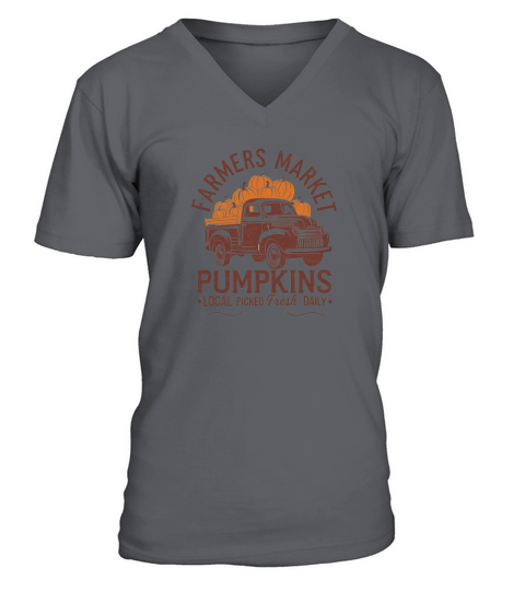 Farmers Market Pumpkin Patch Fresh Daily V-Neck T-shirt