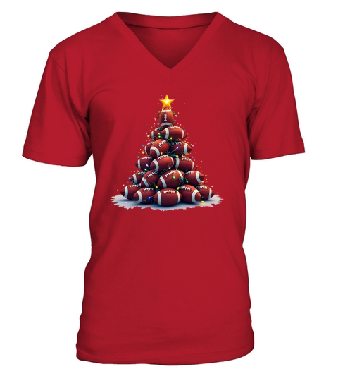 Football Holiday Dcor 1 V-Neck T-shirt
