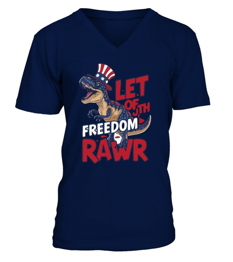 Let freedom rawr 03 V-Neck T-shirt