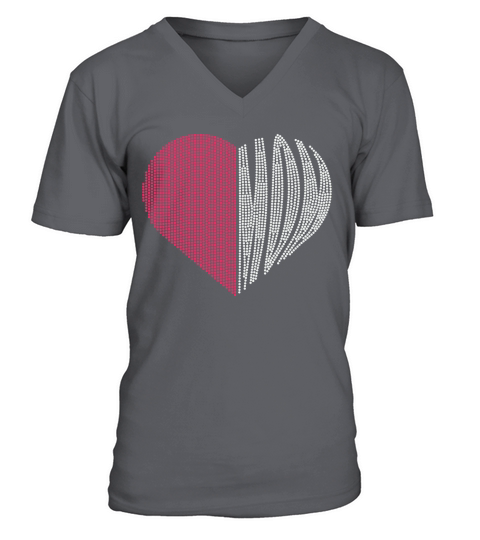 Mom Rhinestone V-Neck T-shirt