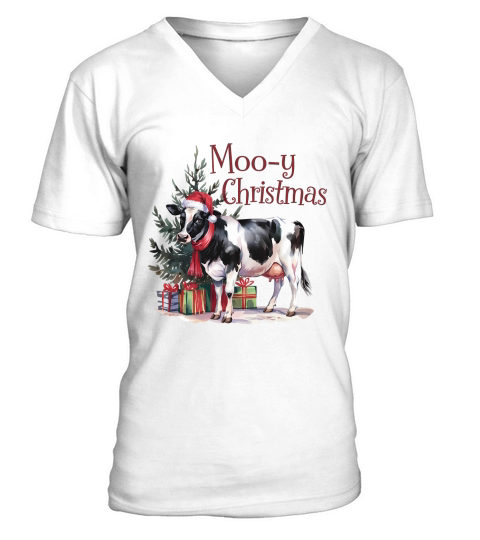 Moo Y Christmas Vintage 02 V-Neck T-shirt